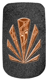 DAROYAL 602 CP SH BK Copper Sunburst Shimmer Black Background